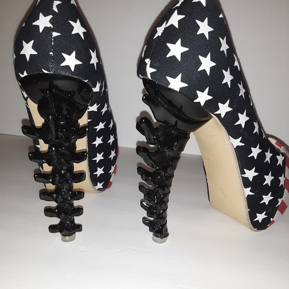 💀Spine💀 heel peep-toe platforms - Picture 8 of 8